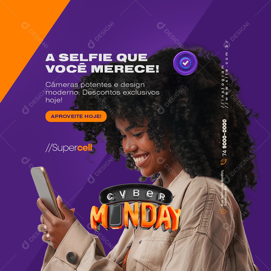 Cyber Monday Loja de Eletrônicos Social Media PSD Editável