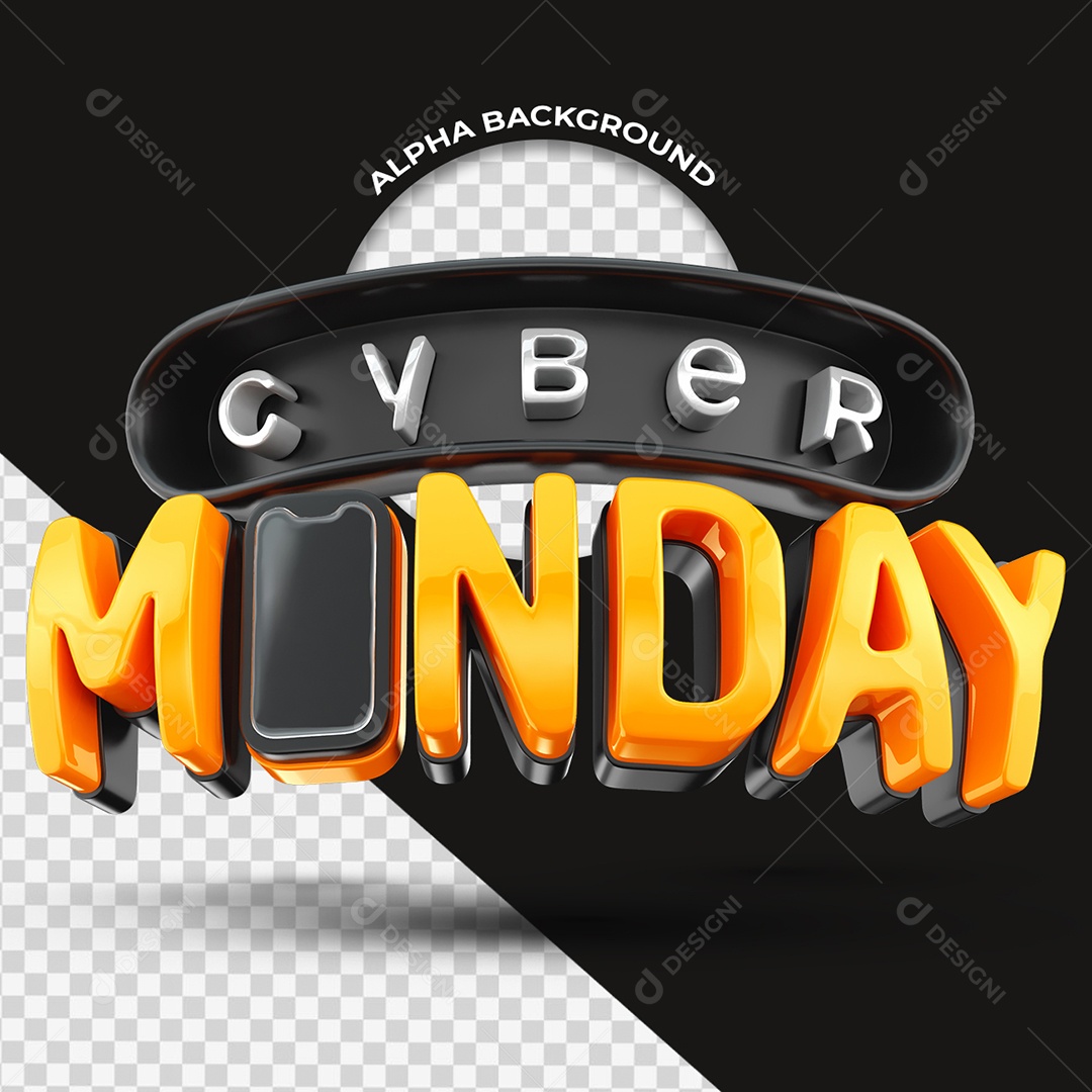 Cyber Monday Selo 3D para Composição