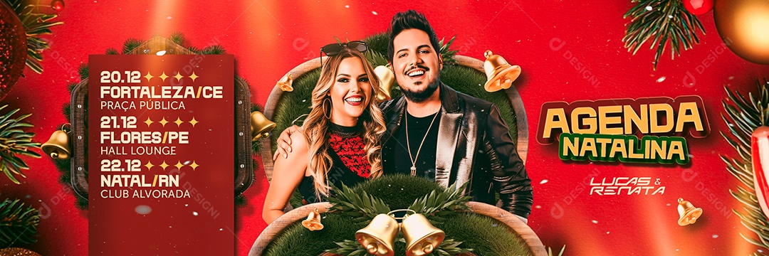 Carrossel Shows Natal Agenda Social Media PSD Editável