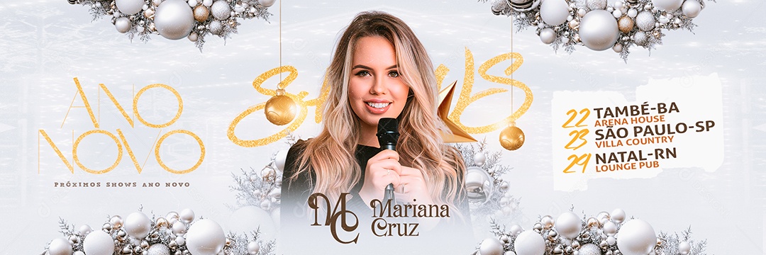 Carrossel Shows Fim de Ano Social Media PSD Editável