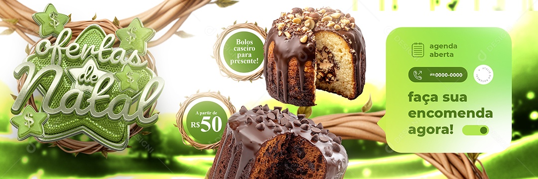 Carrossel Panetone Ofertas de Natal Social Media PSD Editável