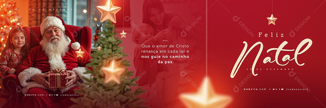 Carrossel Feliz Natal 25 de Dezembro Social Media PSD Editável