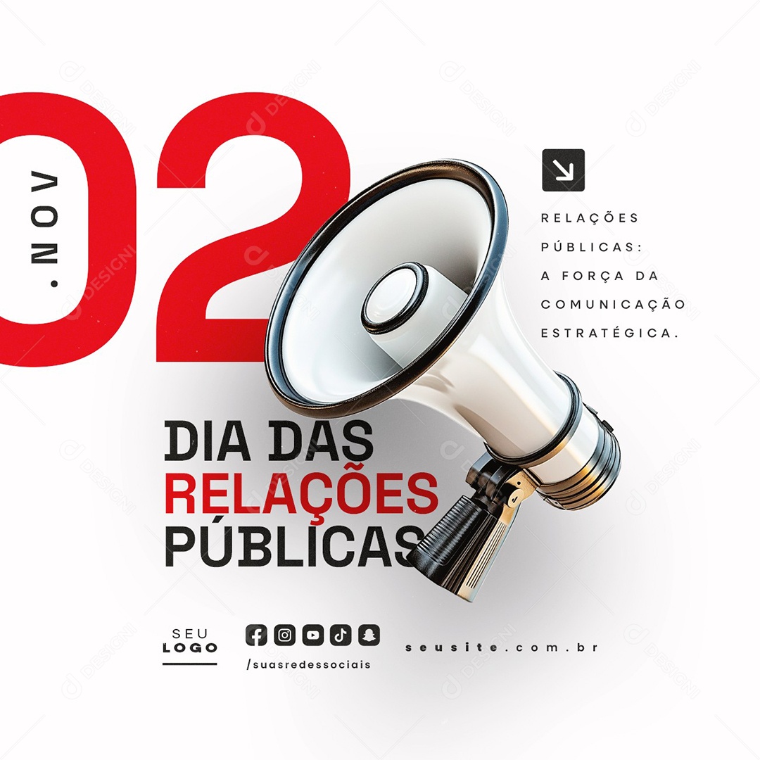 Dia Nacional das Relações Públicas 02 de Dezembro Social Media PSD Editável