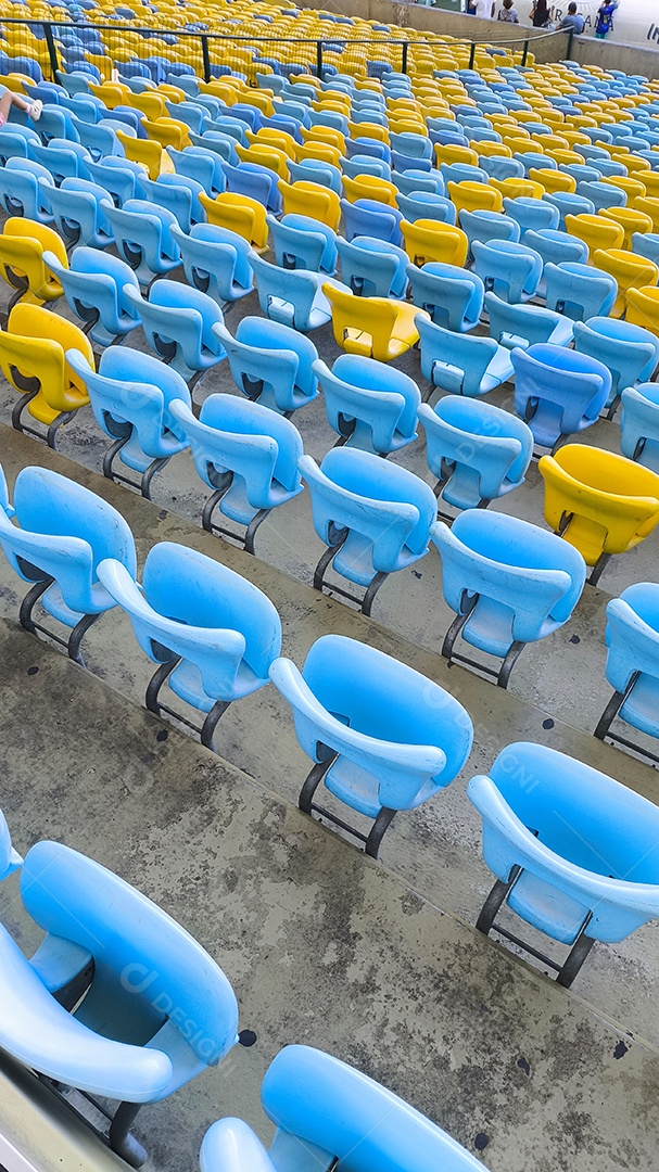 Arquibancada de um campo de futebol