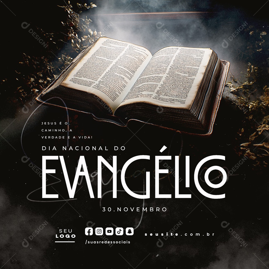 Dia do Evangélico 30 de Novembro Social Media PSD Editável