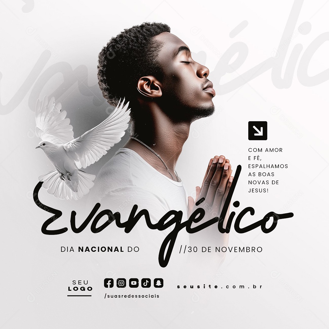 Dia do Evangélico 30 de Novembro Social Media PSD Editável