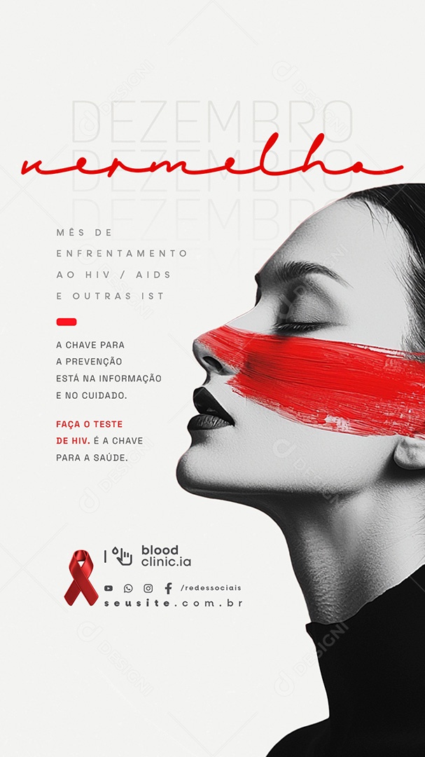 Story Dezembro Vermelho A Prevenção Salva Social Media PSD Editável