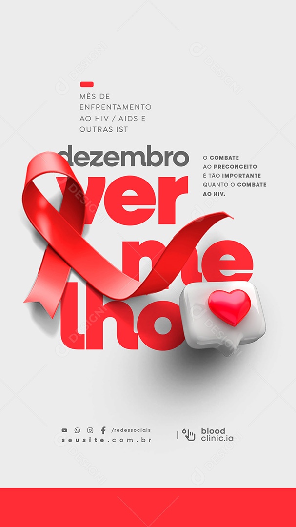 Story Dezembro Vermelho A Prevenção Salva Social Media PSD Editável