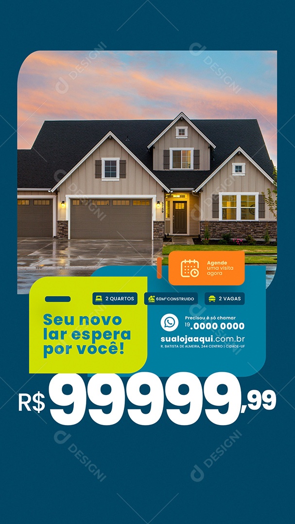Story Casa dos Sonhos Imobiliária Corretora Social Media PSD Editável