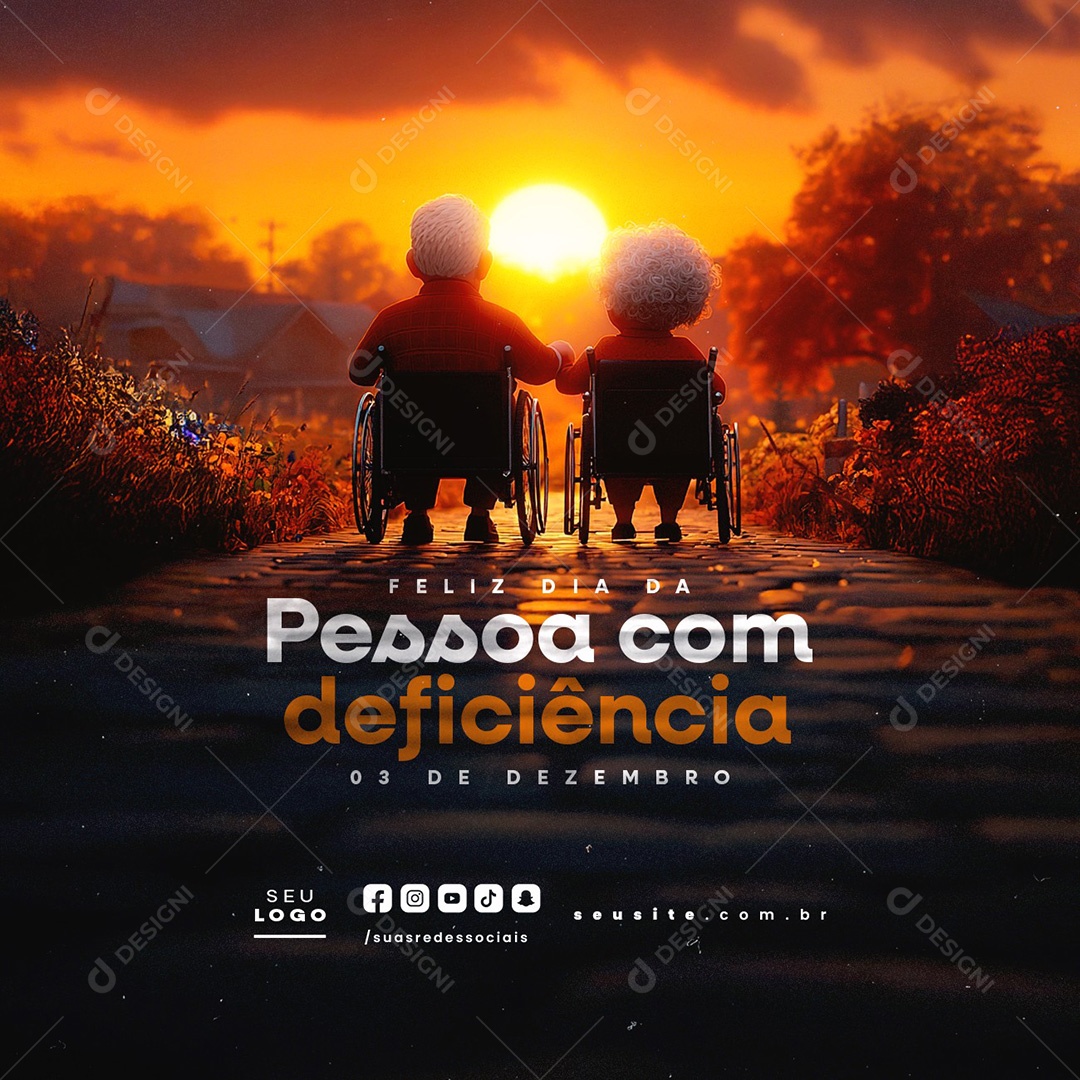 Dia da Pessoa Com Deficiência 03 de Dezembro Social Media PSD Editável