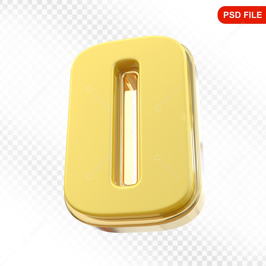 Números 0 Colorido Elemento 3D Para Composição PSD