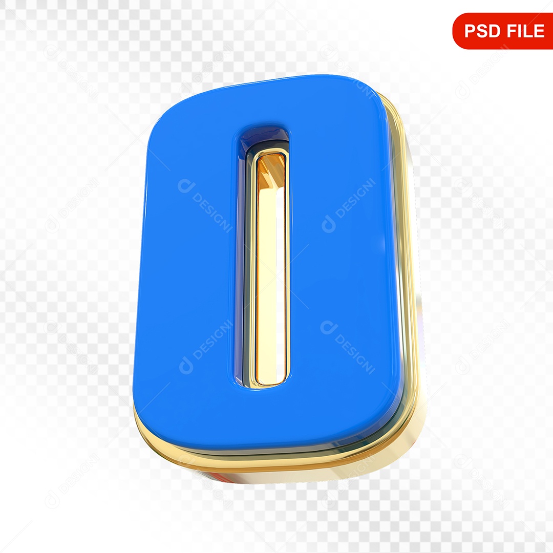 Números 0 Colorido Elemento 3D Para Composição PSD
