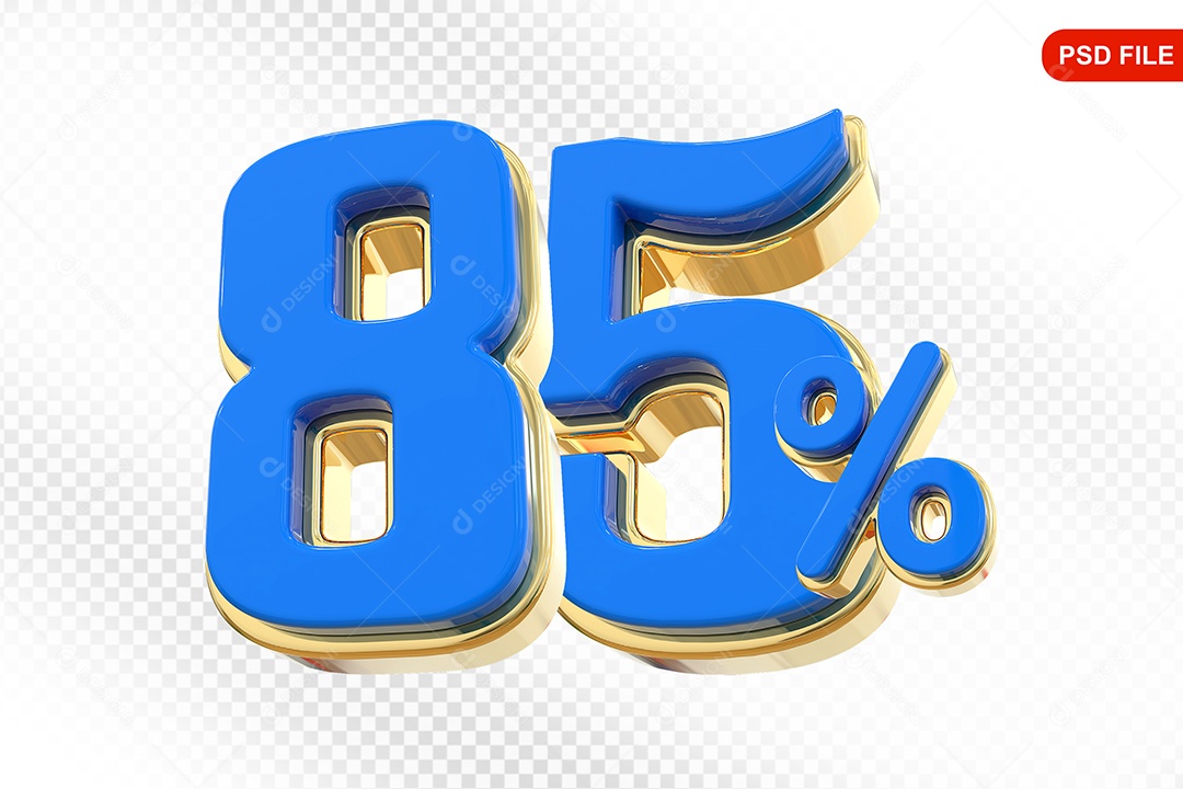 Desconto 85% Colorido Elemento 3D Para Composição PSD