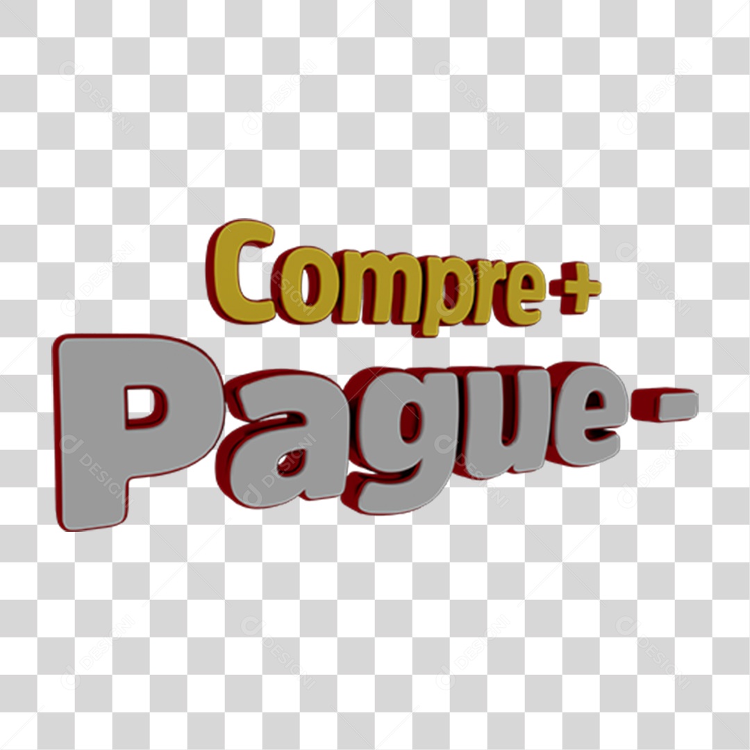 Selo 3D Compre Mais e Pague Menos PNG Transparente