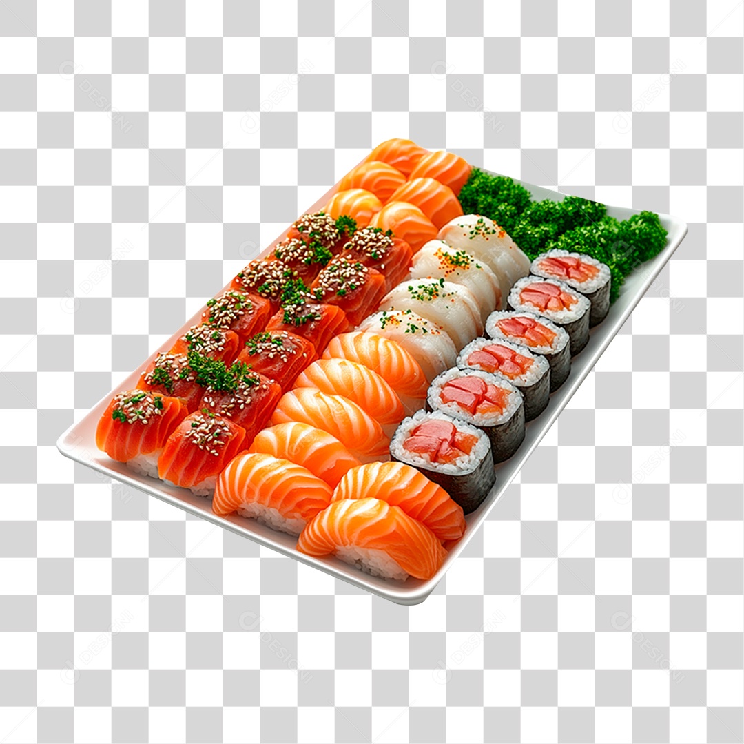 Variedades de Sushi PNG Transparente