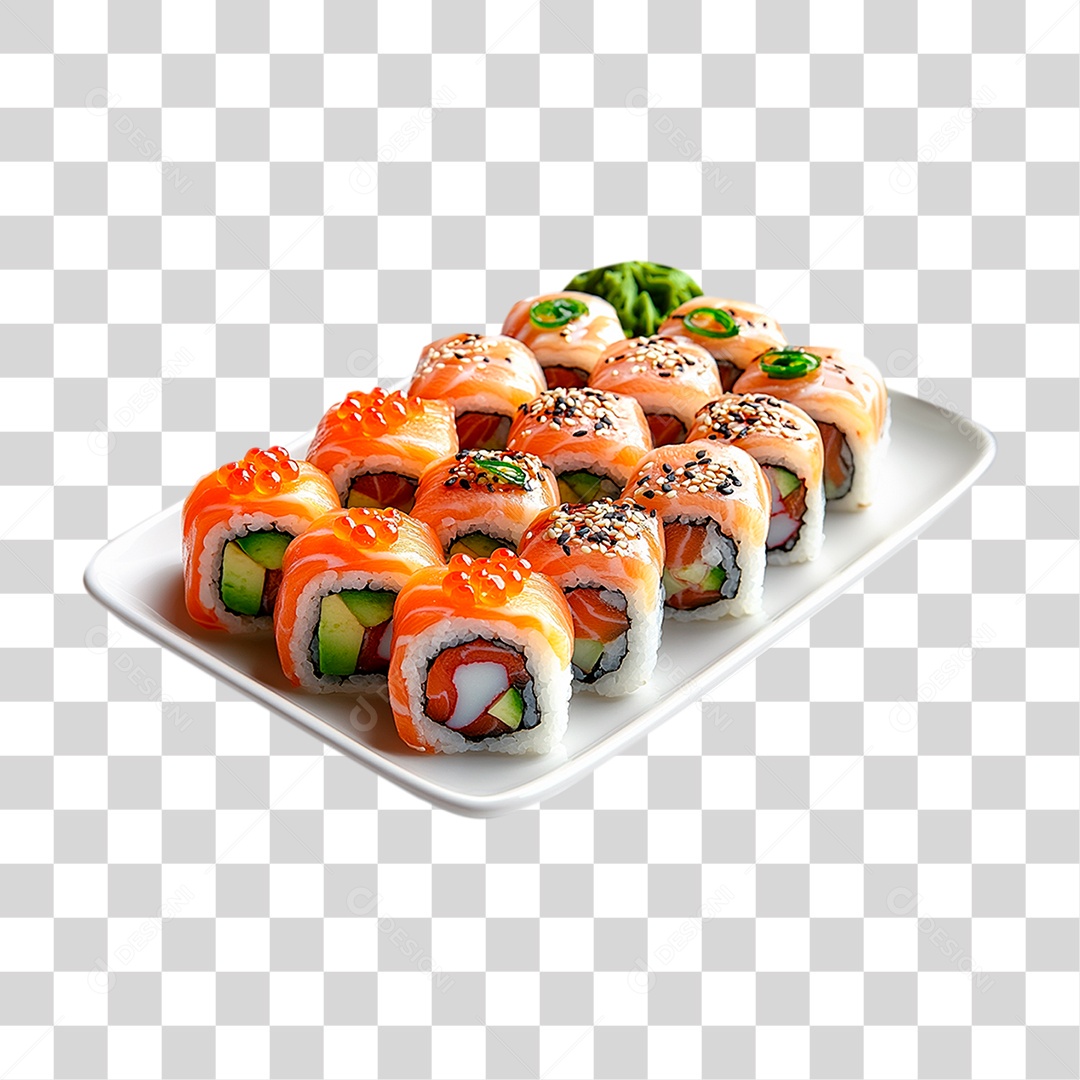 Variedades de Sushi PNG Transparente