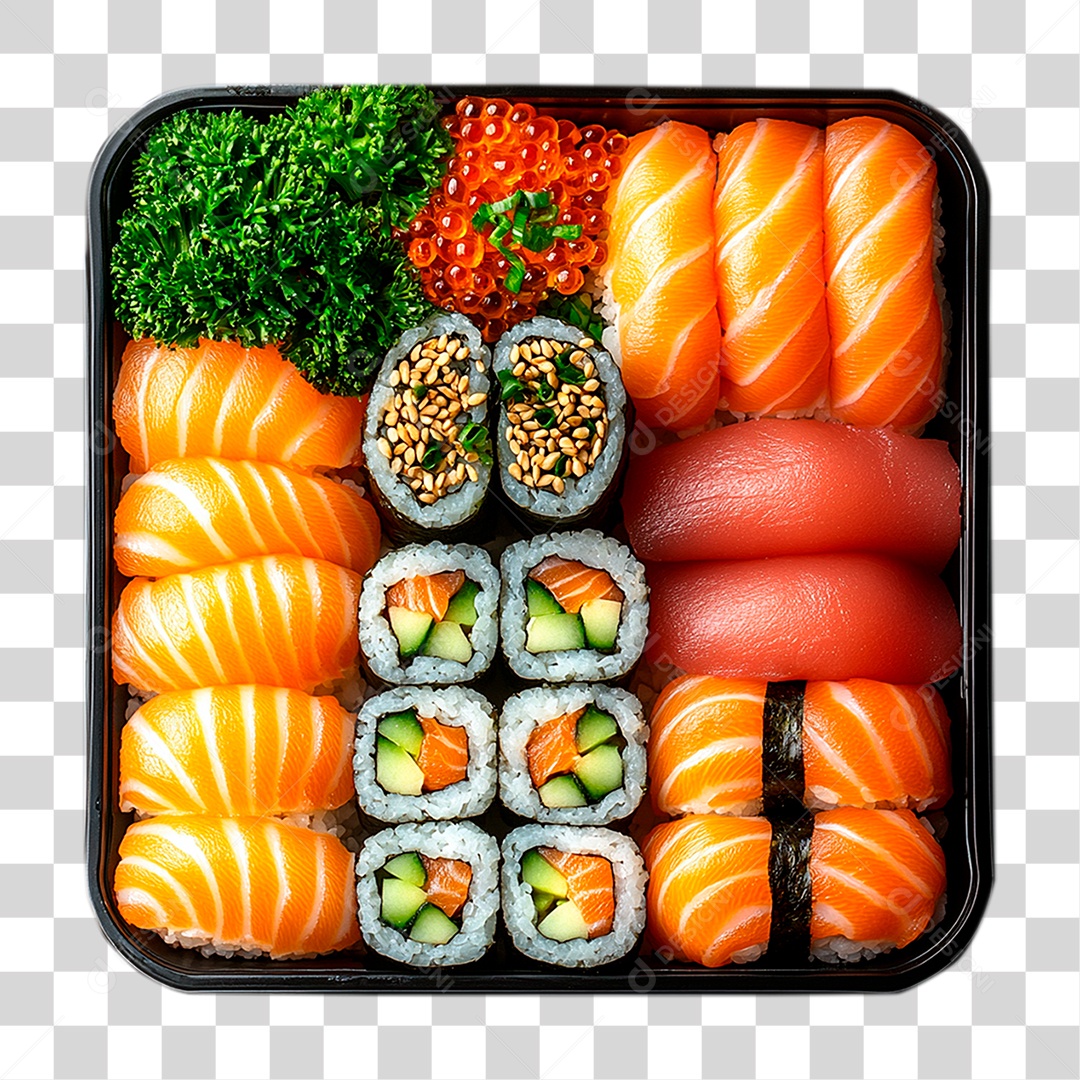 Variedades de Sushi PNG Transparente