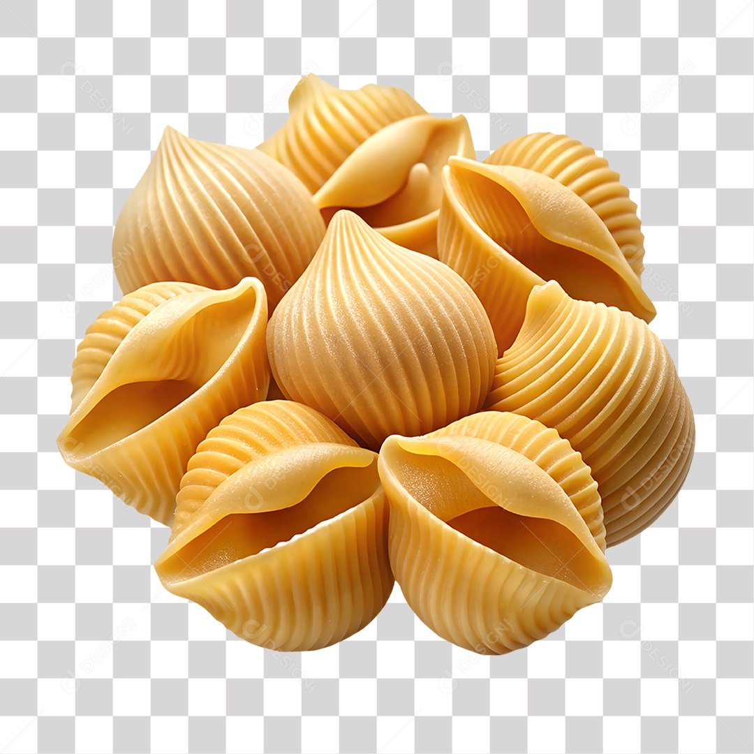 Conchiglione Elemento 3D para Composição PNG Transparente