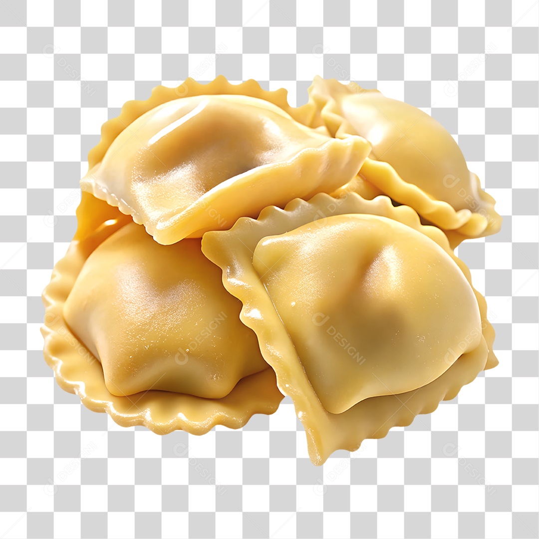 Ravióli Elemento 3D para Composição PNG Transparente