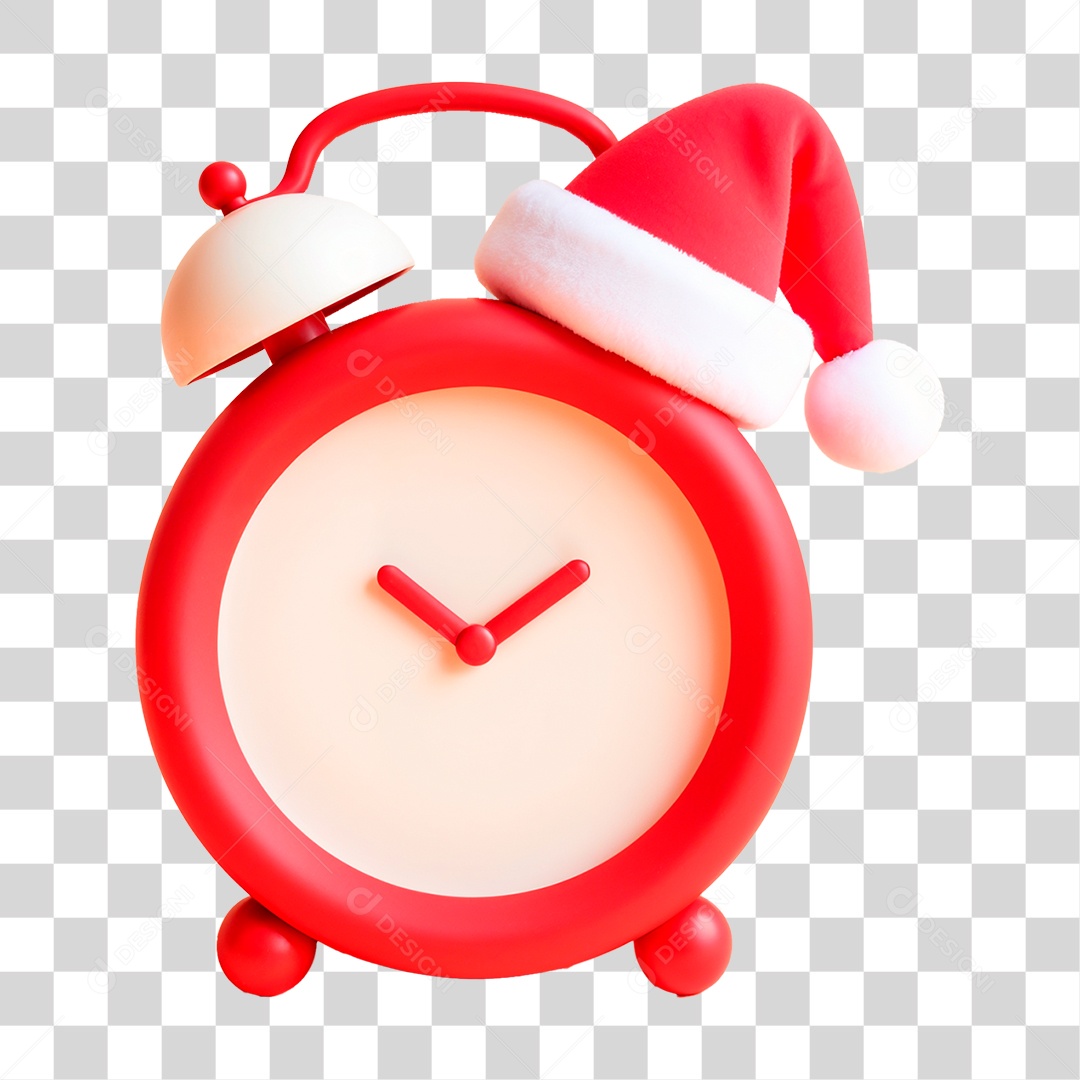 Relógio Despertador Decoração de Natal PNG Transparente