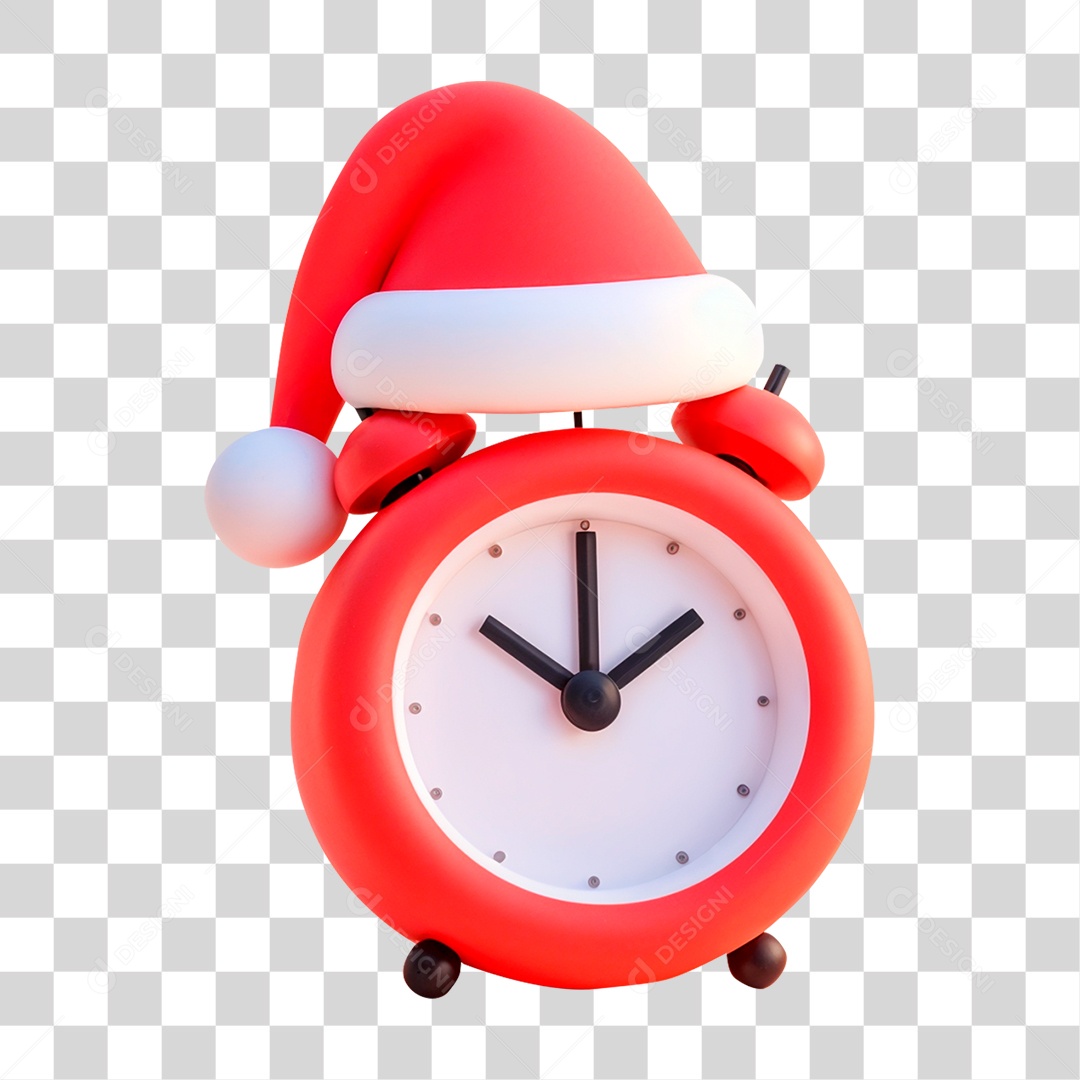 Relógio Despertador Decoração de Natal PNG Transparente