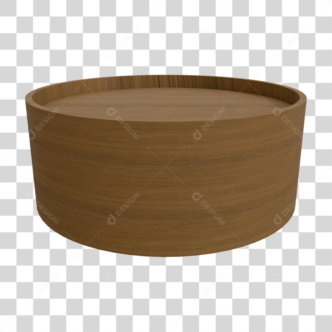 Mesa Madeira 3D PNG Transparente