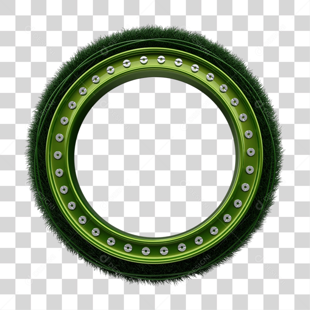 Elemento 3D Placa Redonda Natal PNG Transparente