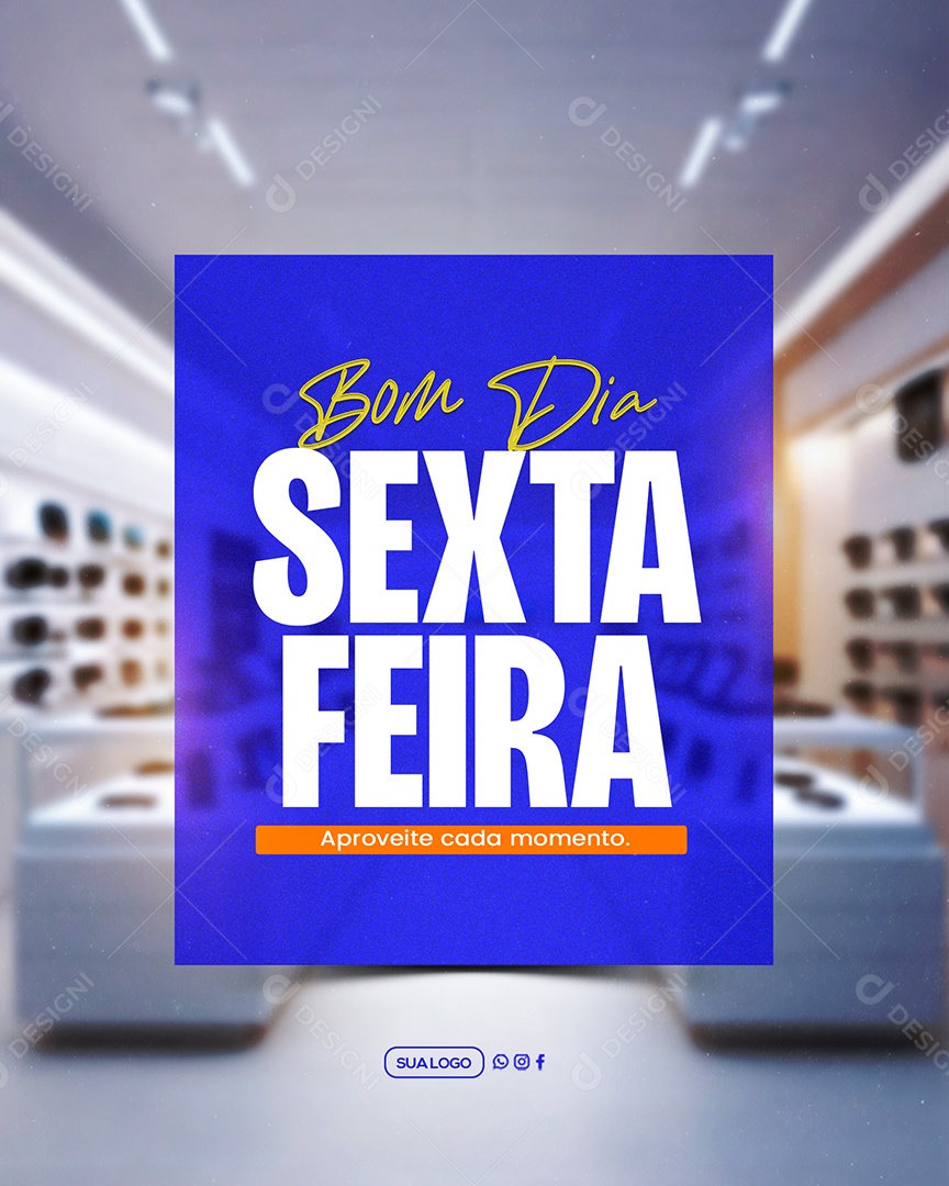 Bom Dia Sexta Social Media PSD Editável