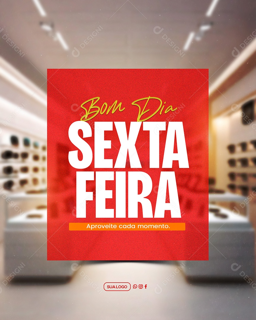 Bom Dia Sexta Social Media PSD Editável