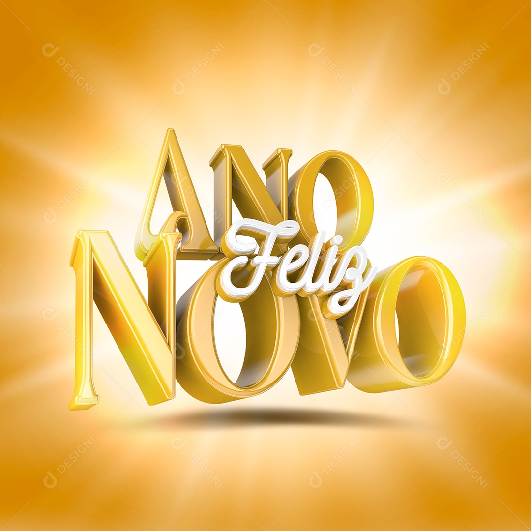 Selo 3D Ano Novo Para Comissão PSD