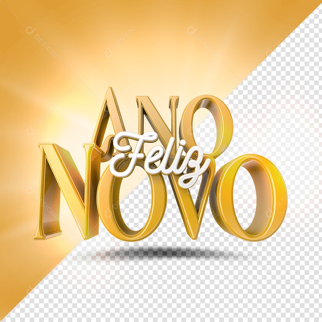 Selo 3D Ano Novo Para Comissão PSD
