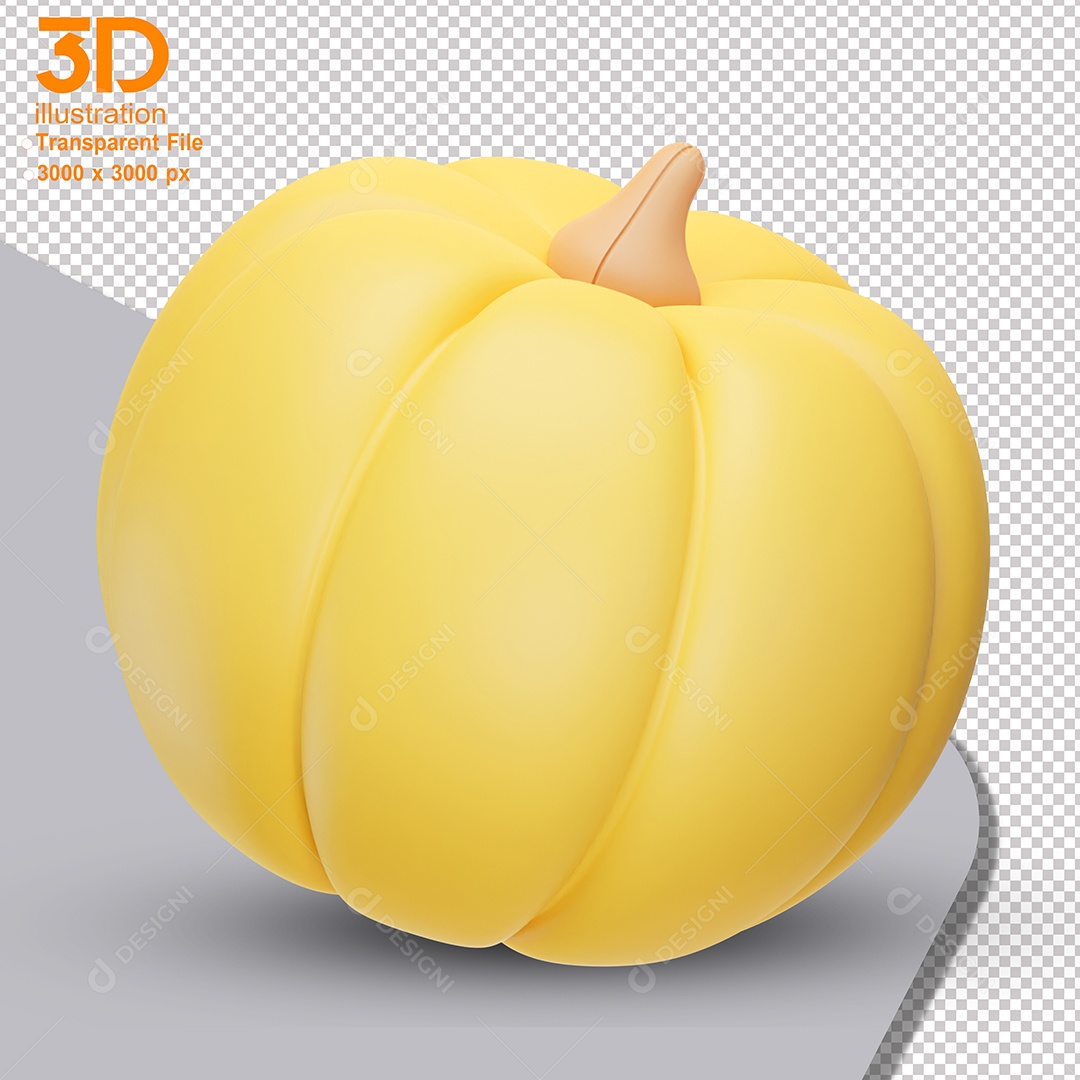 Abóbora Amarela Elemento D par Composição PSD