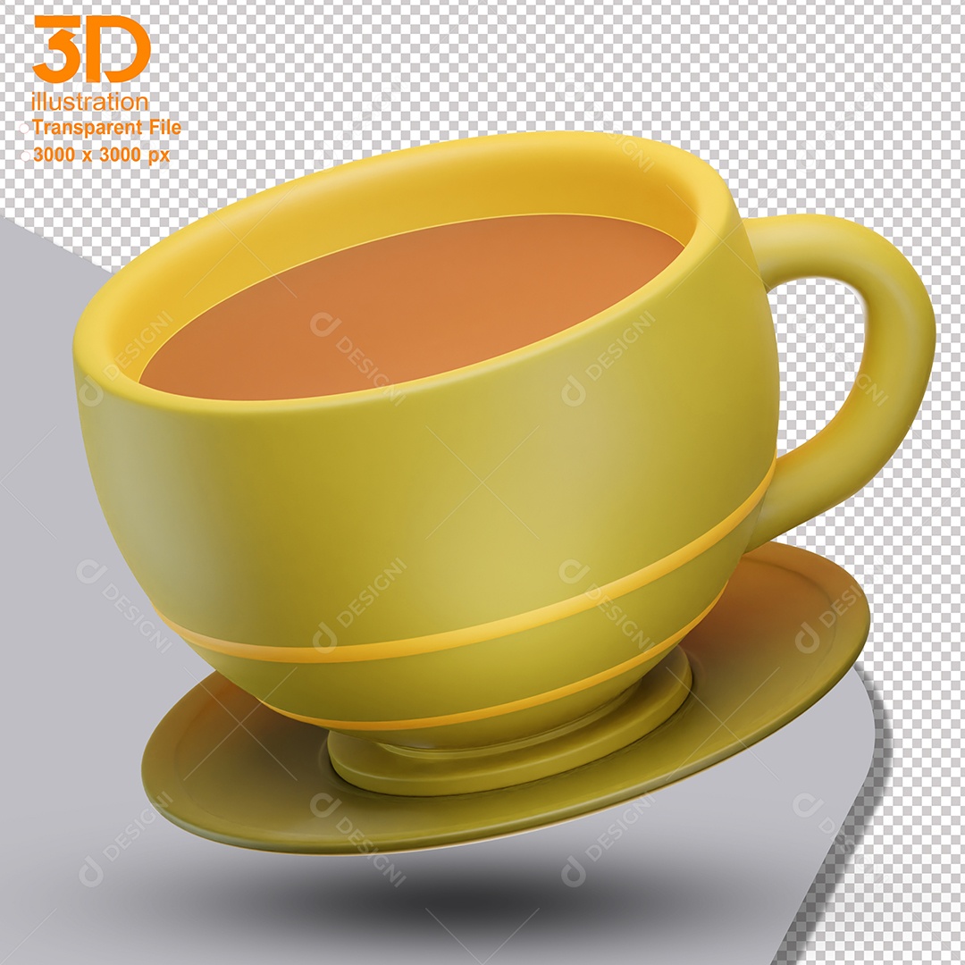 Xícara De Café Elemento 3D Para Composição PSD