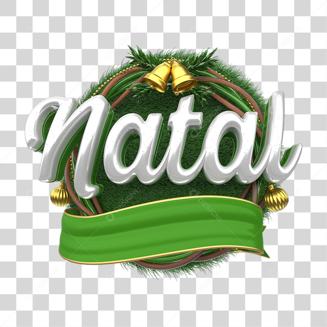 Selo 3D Natal PNG Transparente