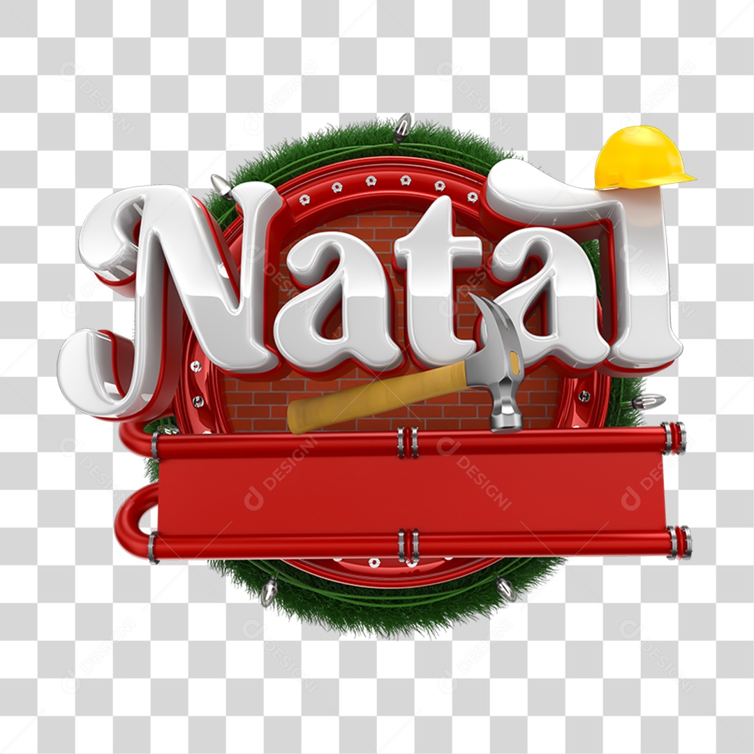 Selo 3D Natal PNG Transparente