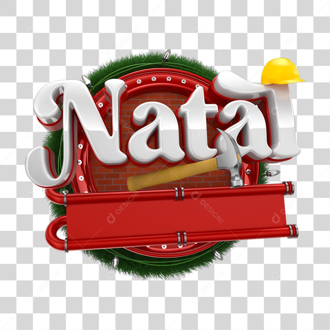 Selo 3D Natal PNG Transparente