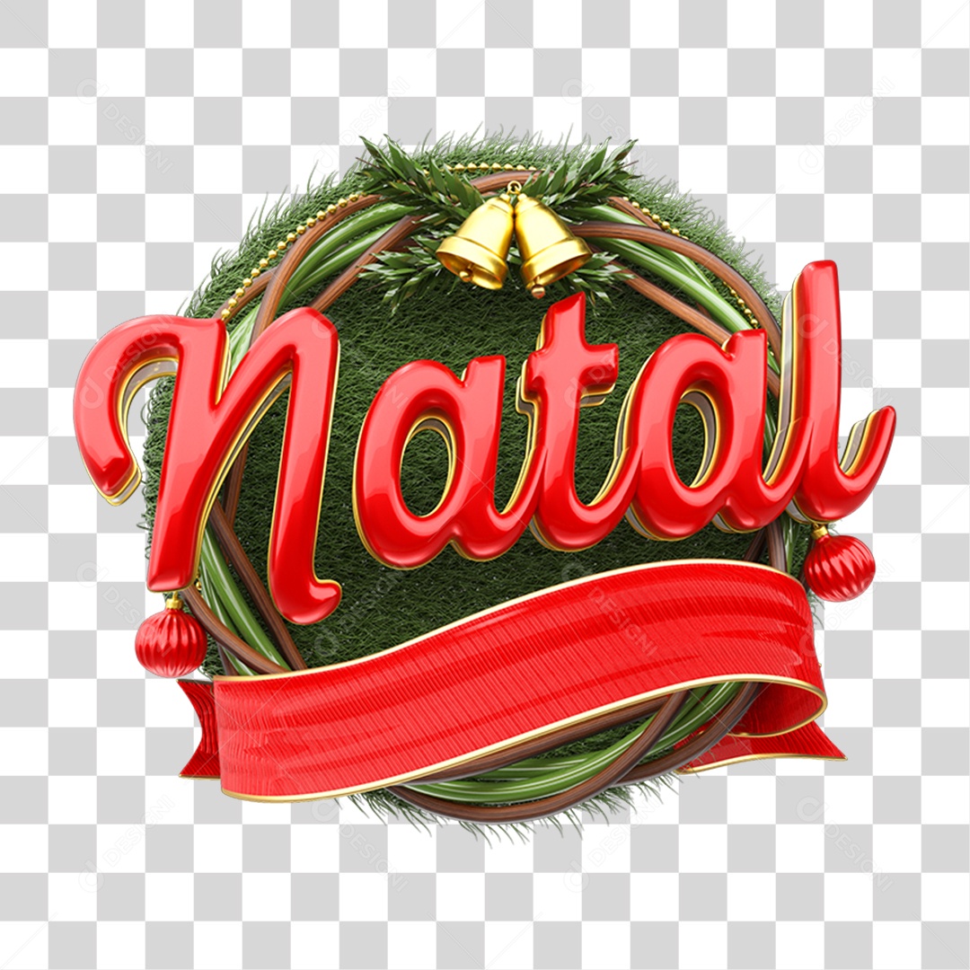 Selo 3D Natal PNG Transparente