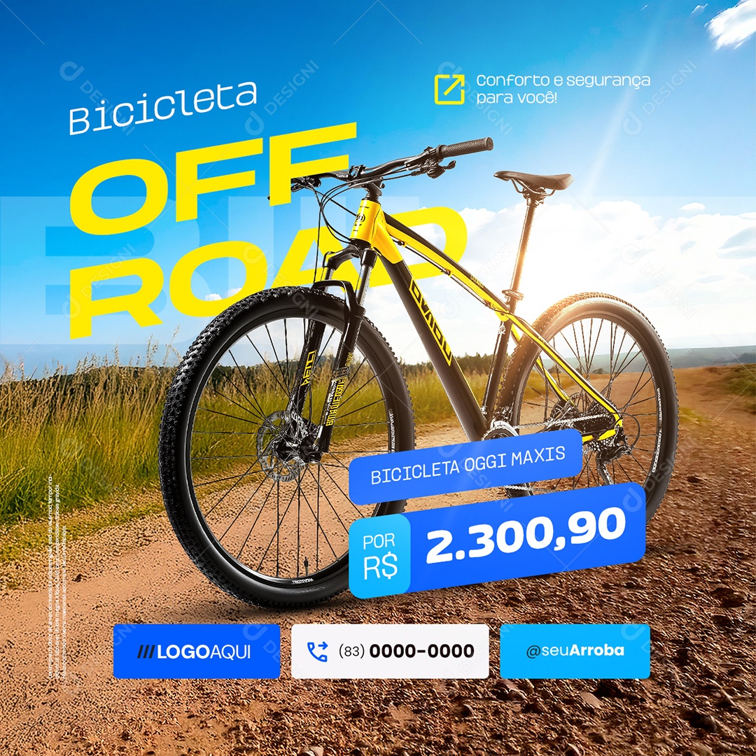 Bicicletaria Bicicletas Off Road Social Media PSD Editável