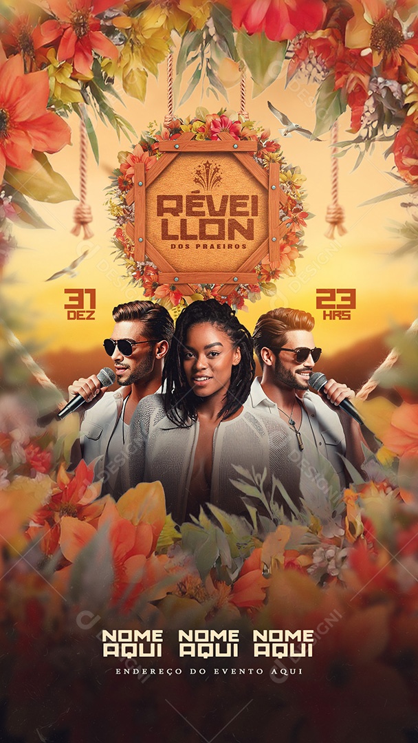 Story Flyer Shows Révellon Social Media PSD Editável