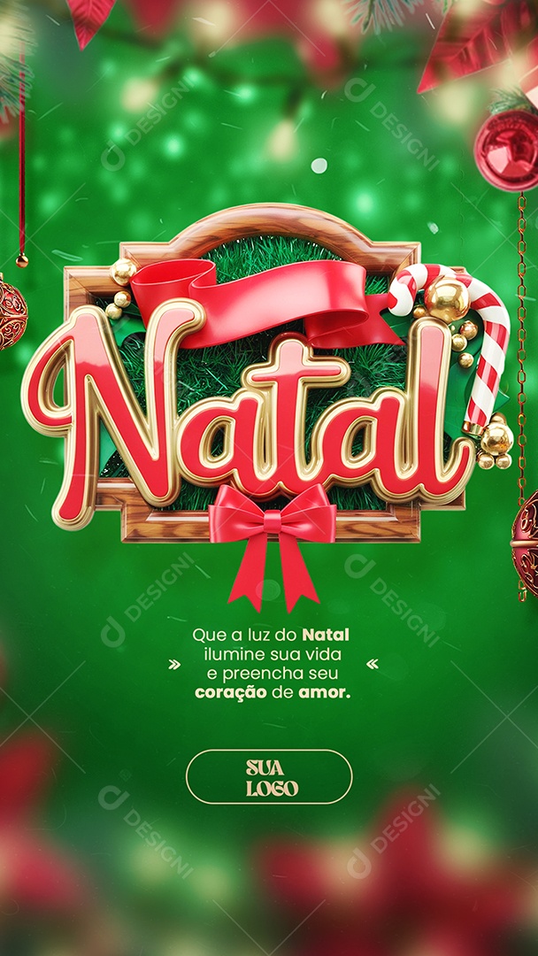 Story Feliz Natal 25 de Dezembro Social Media PSD Editável