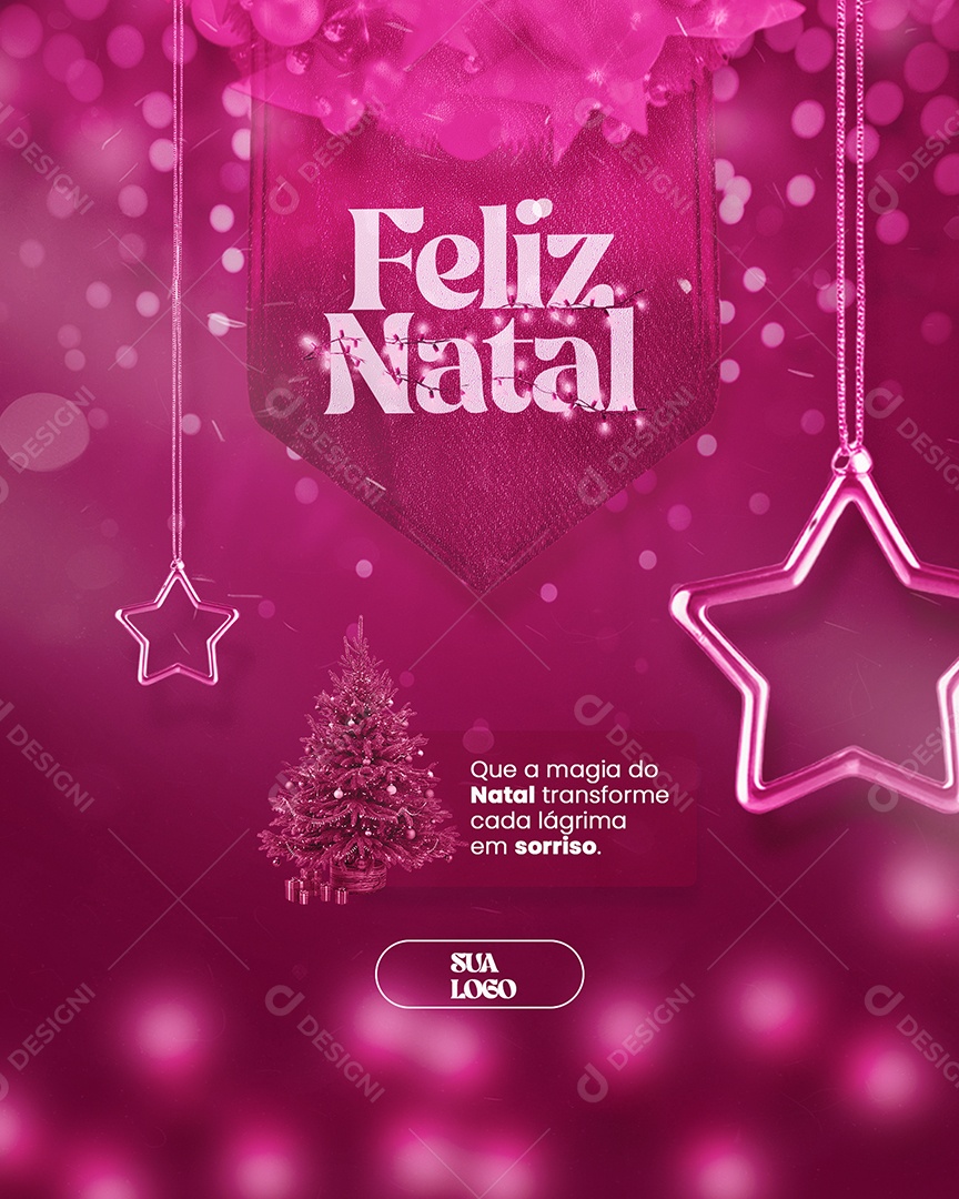 Feliz Natal 25 de Dezembro Social Media PSD Editável