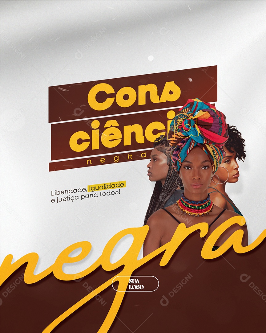 Dia da Consciência Negra 20 de Novembro PSD Editável