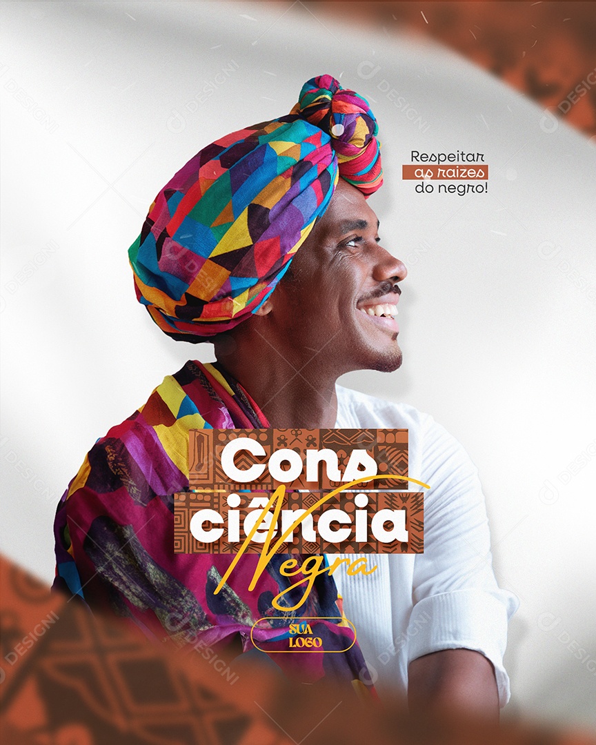 Dia da Consciência Negra 20 de Novembro PSD Editável