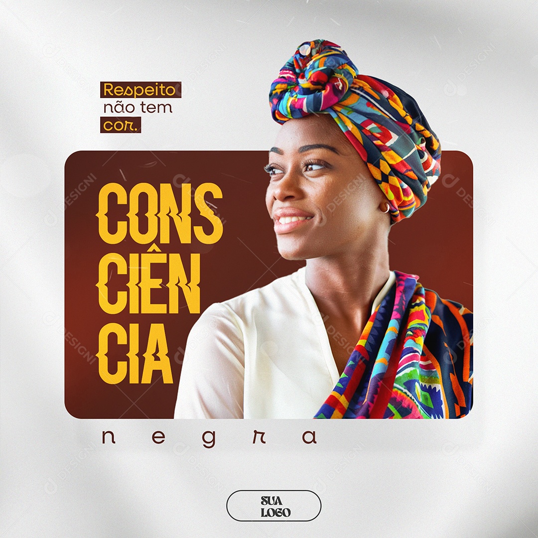 Dia da Consciência Negra 20 de Novembro PSD Editável