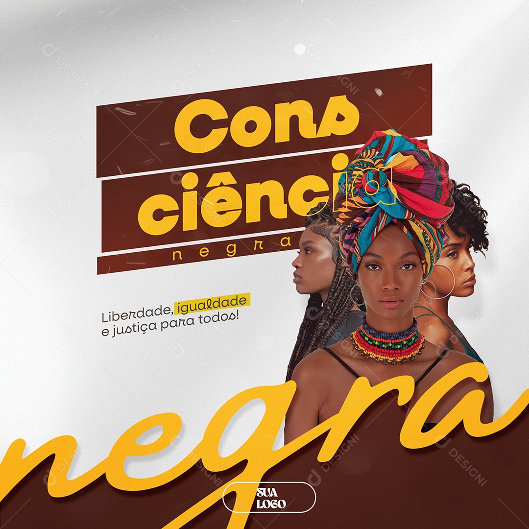 Dia da Consciência Negra 20 de Novembro PSD Editável