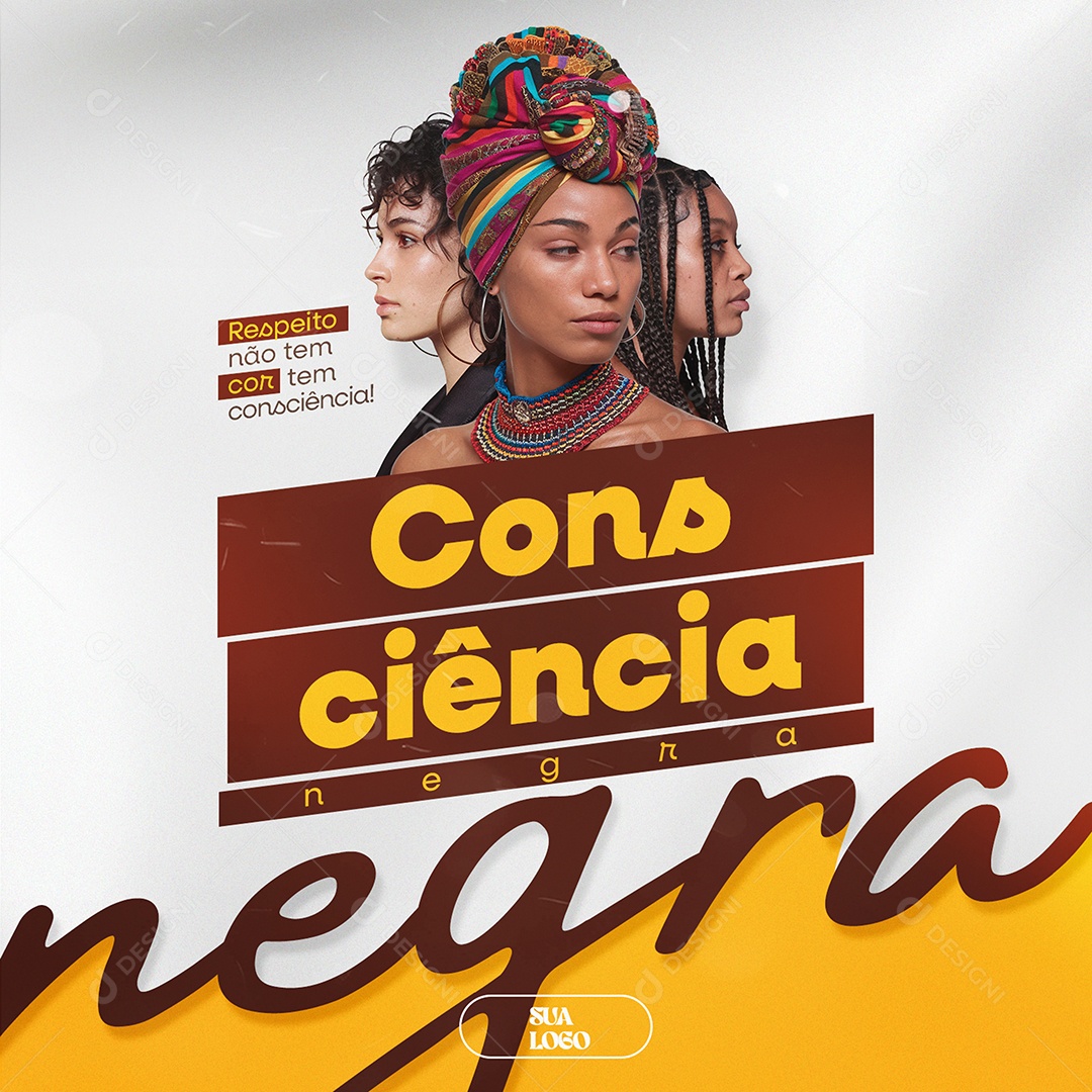 Dia da Consciência Negra 20 de Novembro Social Media PSD Editável