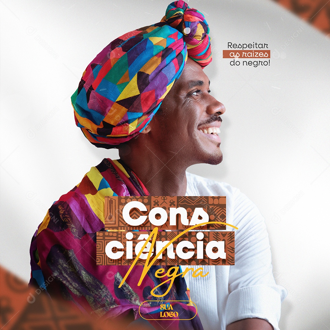 Dia da Consciência Negra 20 de Novembro Social Media PSD Editável