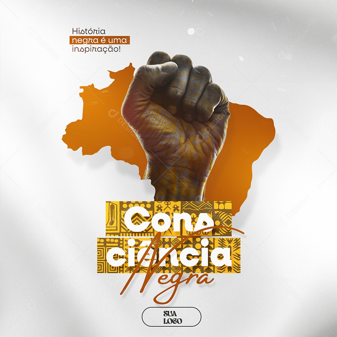 Dia da Consciência Negra 20 de Novembro PSD Editável