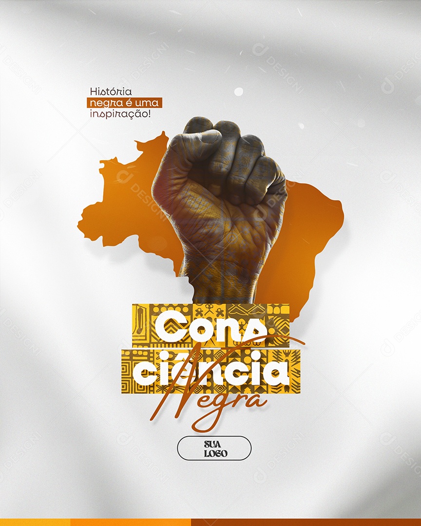 Dia da Consciência Negra 20 de Novembro PSD Editável