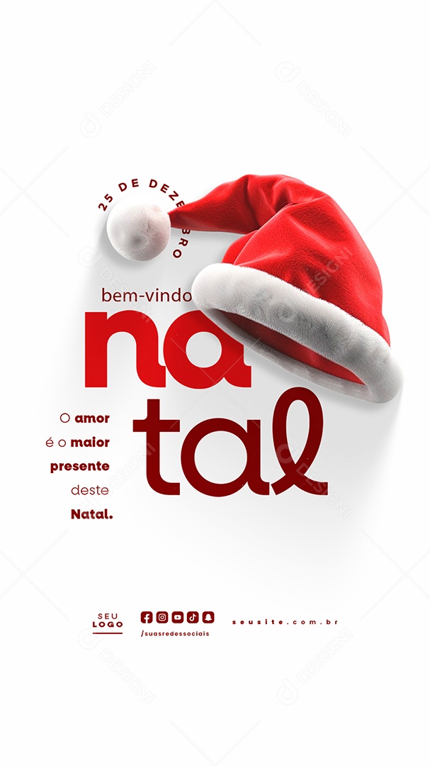 Story Bem Vindo Natal 25 de Dezembro Social Media PSD Editável